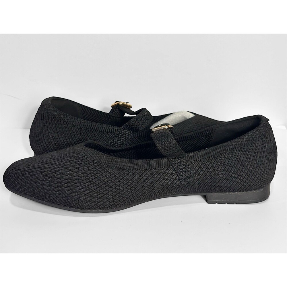 Women's Black Ballet Flats Size 7 Buckle Dressy Office Work Casual Comfort Shoes